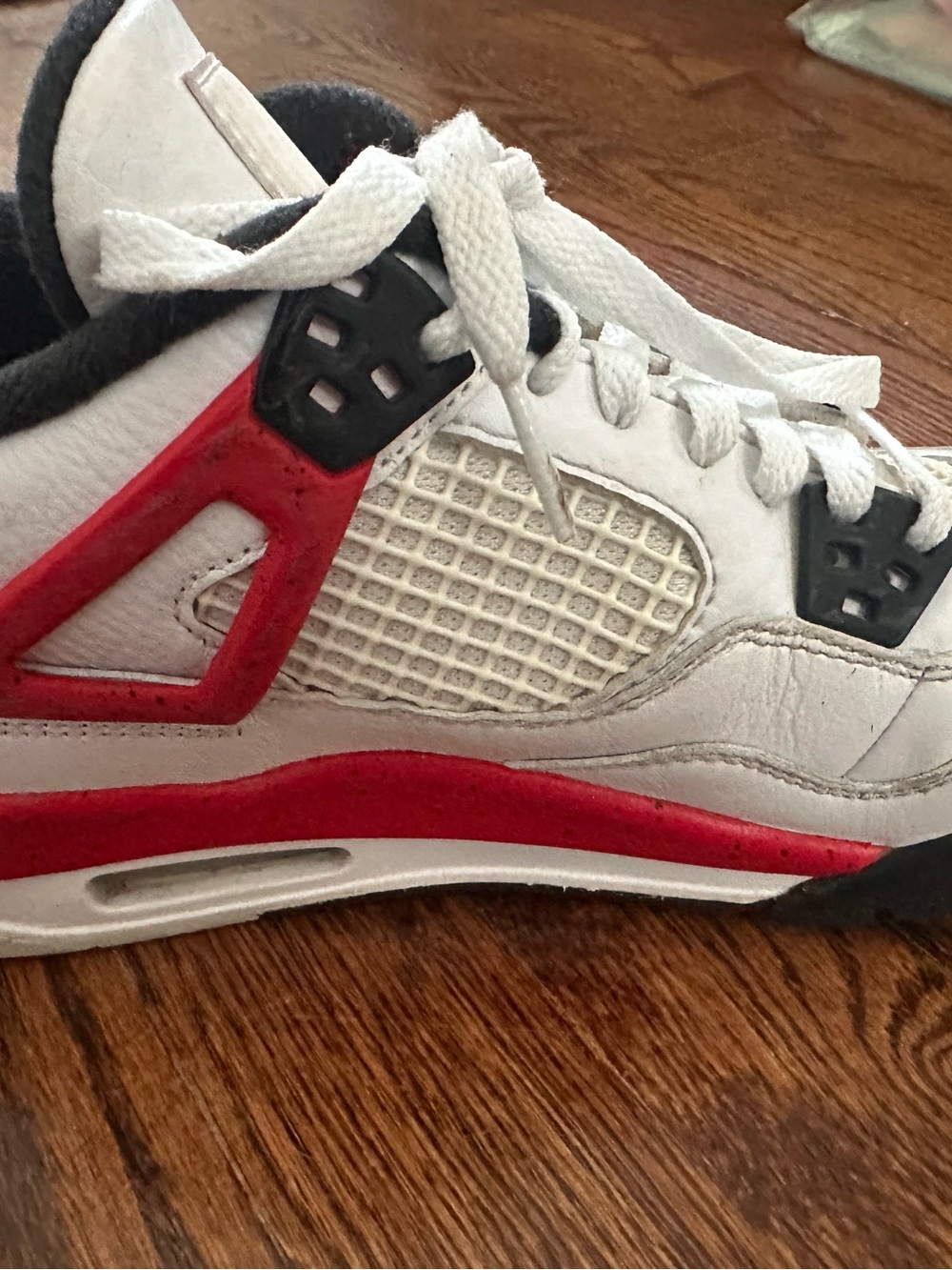 Air Jordan 4 Retro GS 'Red Cement' - youth 6.5 - Picture 13 of 14